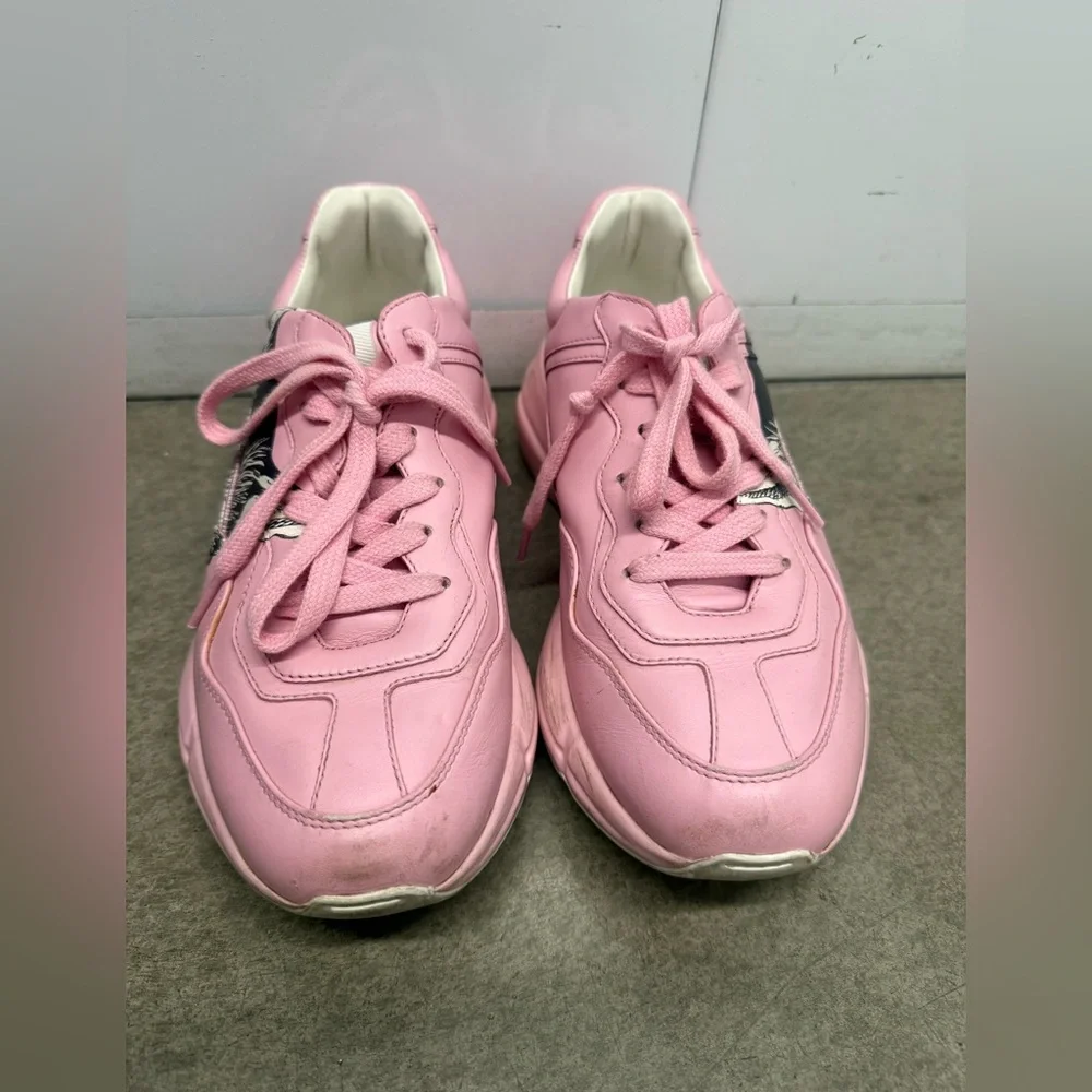 Gucci Pink Mystic Cat Rython Sneakers - Picture 2 of 9